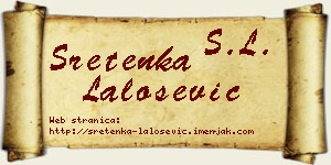 Sretenka Lalošević vizit kartica